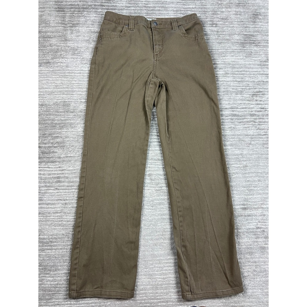 FDJ French Dressing Jeans Pants Womens 6 Brown Straight Leg Stretch Mid Rise